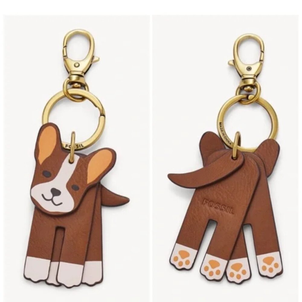 Fossil Sofia Key Fob Dog Key Chain